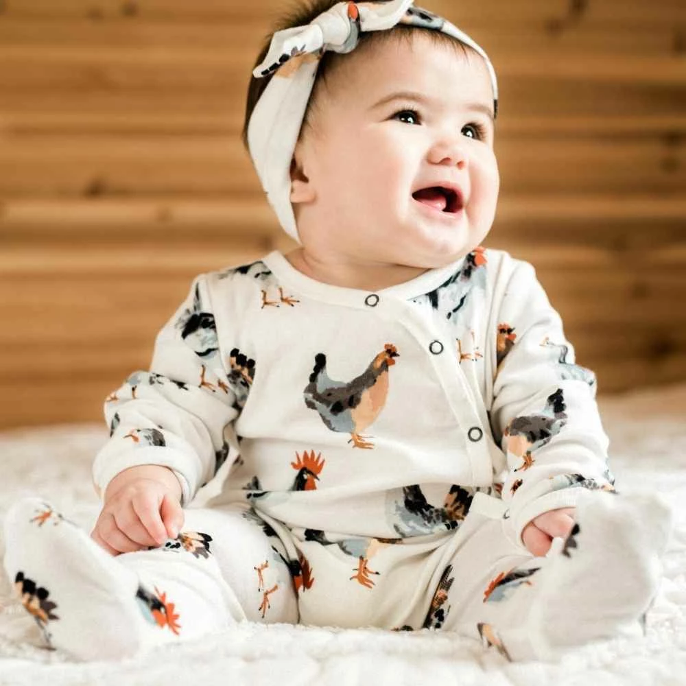Cheap ⌛ The Little Apple Milkbarn Bamboo Lion Footed Romper 🎉 2 The Little Apple Milkbarn Bamboo Lion Footed Romper