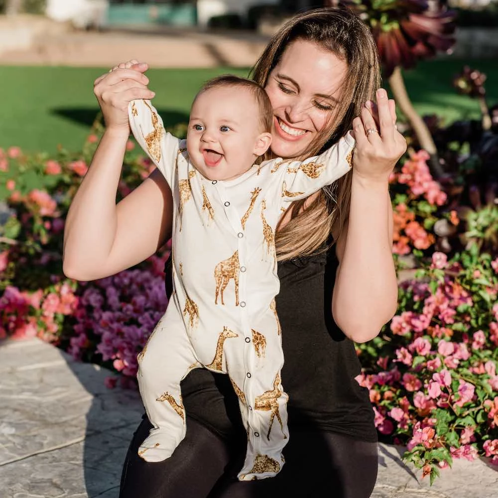 Cheap ⌛ The Little Apple Milkbarn Bamboo Lion Footed Romper 🎉 4 The Little Apple Milkbarn Bamboo Lion Footed Romper