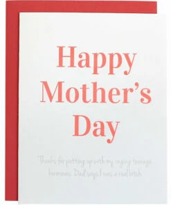 The Little Apple Raging Hormones Mother's Day Greeting Card LOVE NOTES