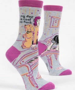 The Little Apple My Dog Is Cool As F Women's Crew Socks CLOSET