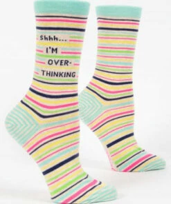 The Little Apple Shh I'm Overthinking Women's Crew Socks