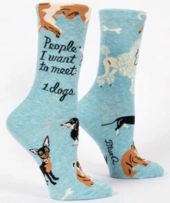 The Little Apple People I Want To Meet: Dogs Women's Crew Socks CLOSET
