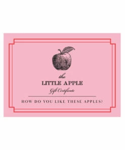 The Little Apple Gift Card Certificate HOMEBODY