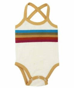 The Little Apple LITTLE APPLES L'ovedbaby Organic Terry Cloth Bodysuit- Honey