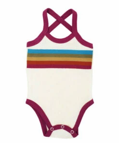 The Little Apple LITTLE APPLES L'ovedbaby Organic Terry Cloth Bodysuit- Magenta