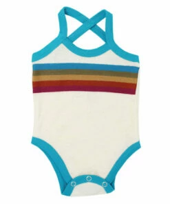 The Little Apple L'ovedbaby Organic Terry Cloth Bodysuit- Teal