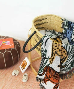 Calhoun & Co. Into The Jungle Mini Tapestry Baby Blanket