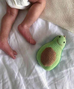 The Little Apple LITTLE APPLES Organic Cotton Avocado Baby Rattle