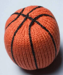 The Little Apple Organic Cotton Basketball Baby Rattle LITTLE APPLES
