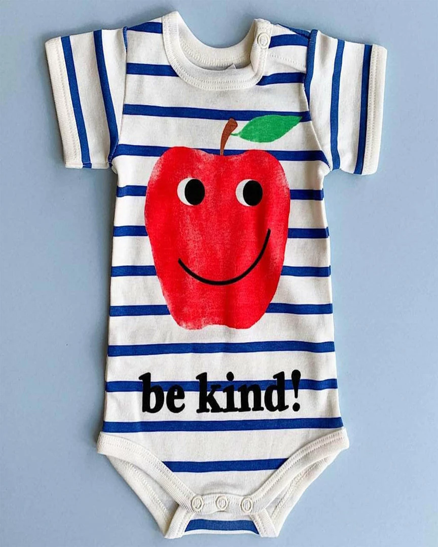 Wholesale ⌛ The Little Apple Estella Organic Be Kind Onesie LITTLE APPLES ✔️ 1 The Little Apple Estella Organic Be Kind Onesie LITTLE APPLES