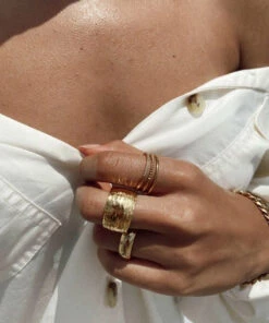 The Little Apple Nico Hammered Gold Ring JEWEL BOX