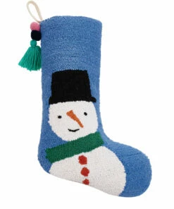 The Little Apple Snowman Hook Stocking With Pom Pom Tassel HOLIDAYS 40% OFF