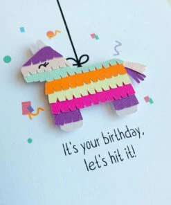 The Little Apple Pinata Birthday Greeting Card