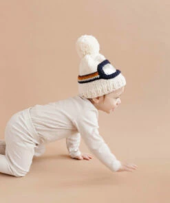 The Blueberry Hill Cream Ski Goggles Knit Hat CLOSET