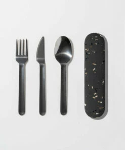 The Little Apple Porter Utensil Set- Charcoal HOMEBODY