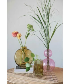 The Little Apple Pink Twisted Glass Vase HOMEBODY