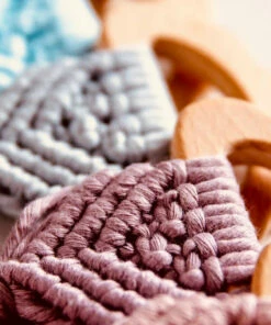 The Little Apple LITTLE APPLES Organic Wood Cloud Teether