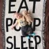 Calhoun & Co. Eat, Poop, Sleep Mini Tapestry Baby Blanket HOMEBODY