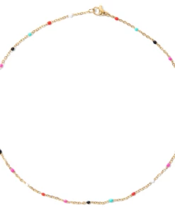 The Little Apple JEWEL BOX Gwen Colorful Dainty Resin Beaded Necklace