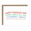 The Little Apple Sorry About The Tupperware Mother's Day Greeting Card