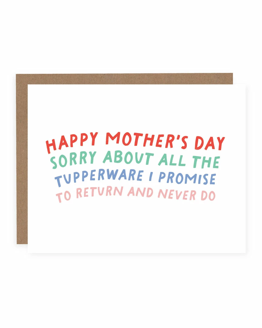 Cheapest ✨ The Little Apple Sorry About The Tupperware 👩 Mother's Day Greeting Card ✔️ 1 The Little Apple Sorry About The Tupperware Mother's Day Greeting Card