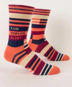 Blue Q CLOSET Fun Person Alert Men's Crew Socks