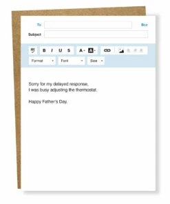 The Little Apple Delayed Response Thermostat Father’s Day Greeting Card LOVE NOTES