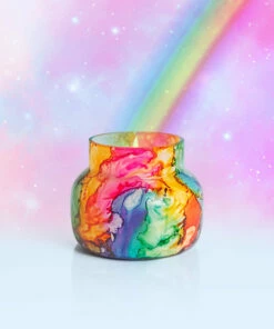 The Little Apple Capri Blue Watercolor 19oz. Volcano Candle CANDLE OBSESSION