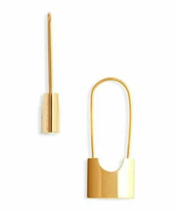 The Little Apple Londyn Lock Gold Earrings