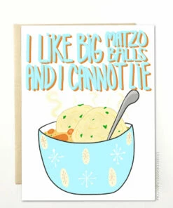 The Little Apple Big Matzah Balls Hanukkah Greeting Card HOLIDAYS 40% OFF