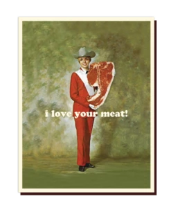 The Little Apple I Love Your Meat Valentine's Day Greeting Card LOVE NOTES