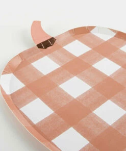 Meri Meri Gingham Pumpkin Plates
