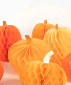 Meri Meri 10 Honeycomb Pumpkin Decoration Set