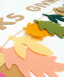 Meri Meri Felt Leaves Happy Thanksgiving Garland HOLIDAYS 40% OFF