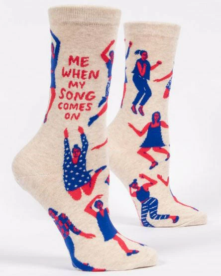 Budget ๐ The Little Apple CLOSET Me When My Song Comes On ๐ฉ Women's Crew ๐งฆ Socks โ 1 The Little Apple CLOSET Me When My Song Comes On Women's Crew Socks