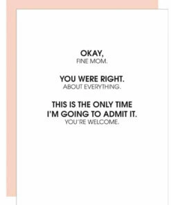 The Little Apple You Were Right Mom Mother's Day Greeting Card