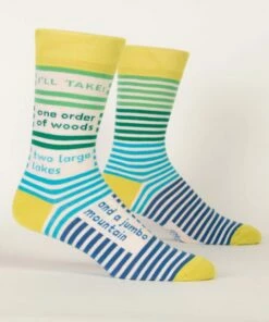 Blue Q One Order Of Woods Men's Crew Socks