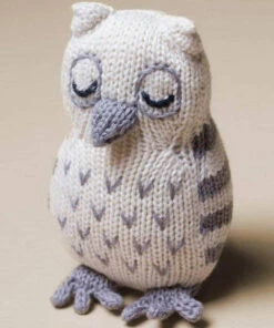 Estella Organic Cotton Owl Baby Rattle LITTLE APPLES