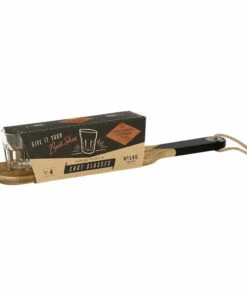 Gentlemen's Hardware Serving Paddle & Shot Glasses FELLA