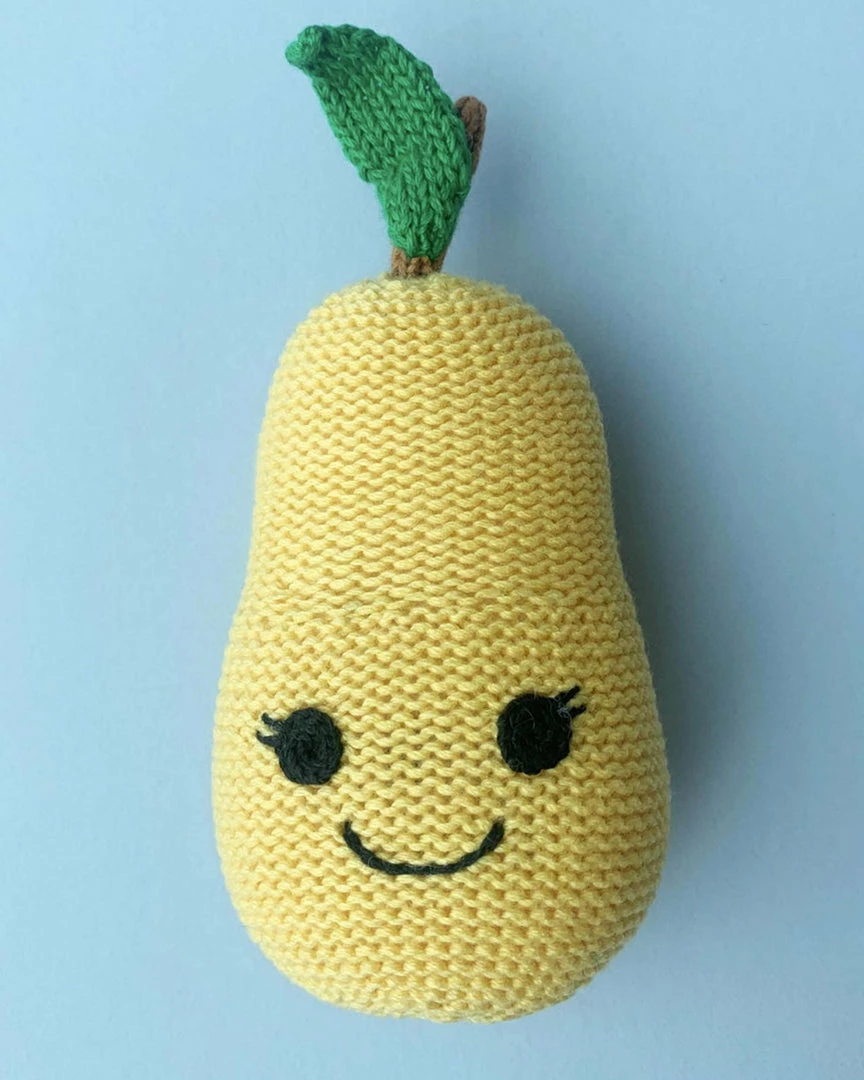 Best reviews of 😀 The Little Apple Organic Cotton Pear Baby Rattle ✔️ 1 The Little Apple Organic Cotton Pear Baby Rattle