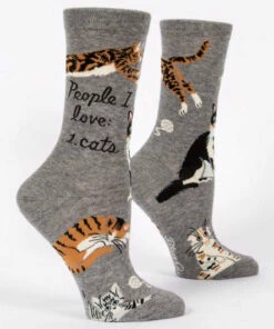 The Little Apple CLOSET People I Love: Cats Women's Crew Socks