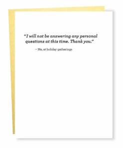 The Little Apple No Personal Questions Holiday Greeting Card