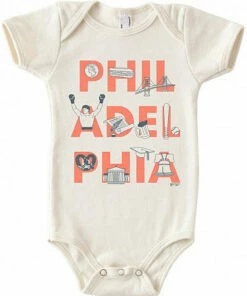 The Little Apple LITTLE APPLES Philadelphia Font Onesie