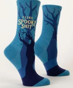 Blue Q I Like Spooky Shit Women's Crew Socks CLOSET