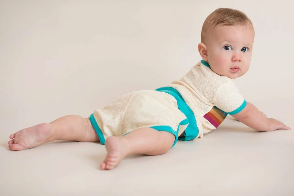 Flash Sale ๐งจ The Little Apple L'ovedbaby Organic Terry Cloth Track Shorts- Teal LITTLE APPLES โญ 3 The Little Apple L'ovedbaby Organic Terry Cloth Track Shorts- Teal LITTLE APPLES